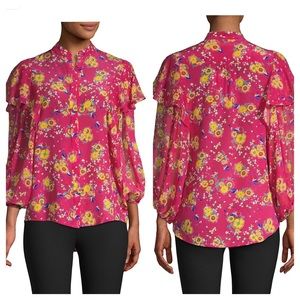 SALONI Pink Floral Blouse